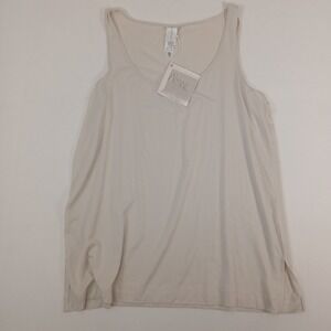 NWT Wynne Layers Tank Top Womens Large Beige Sleeveless Lightweight Viscose